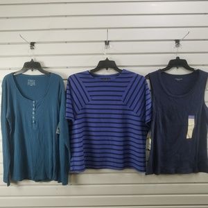 New 3 Pcs Women's Top Blouse Shirt Sweater Tank